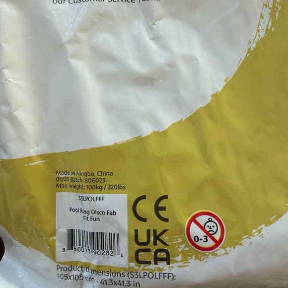 Sunnylife Gold Disco Inflatable Pool Ring - Picture 3 of 3